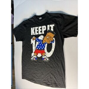 Flying Horse Keep It 100 Funny Graphic T-Shirt Black Men's 3XL Tee